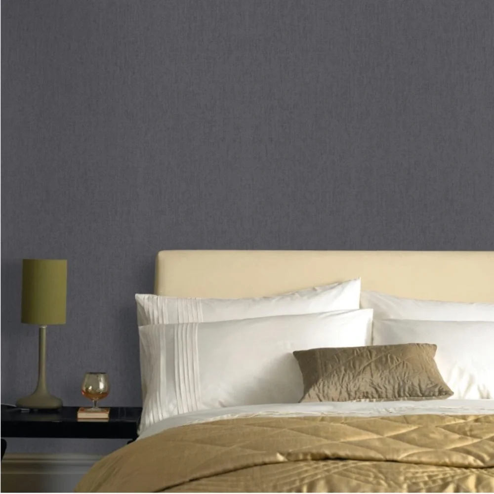 Graham & Brown Textured Wallpaper Super fresco Easy 31-863 Calico dark gray new
